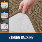 OLANLY Bathroom Rugs 47x20, Extra Soft Absorbent Chenille Bath Rugs, Rubber Backing Quick Dry, Machine Washable Bath Mats for Bathroom Floor, Tub and Shower, Home Decor Accessories, Tan