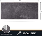 PURRUGS Dirt Trapping Door Mat 31.5" x 70", Non-Slip Machine Washable Entry Rug, Shoe Scraper, Dog Doormat, Super Absorbent Welcome Mat for Front & Back Door, Muddy Shoes & Paws, Light Grey-Dark Grey