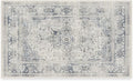 RUGGABLE Washable Vintage Area Rug – Sarrah Blue Quartz 3x5, Stain-Resistant, Non-Slip – Small Machine Washable Rugs for Living Room, Bedroom, Hallway, Entryway & Office–with Cushioned Pad