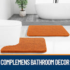 OLANLY Bathroom Rugs 30x20, Extra Soft Absorbent Chenille Bath Rugs, Rubber Backing Quick Dry, Machine Washable Bath Mats for Bathroom Floor, Tub and Shower, Home Decor Accessories, Clay