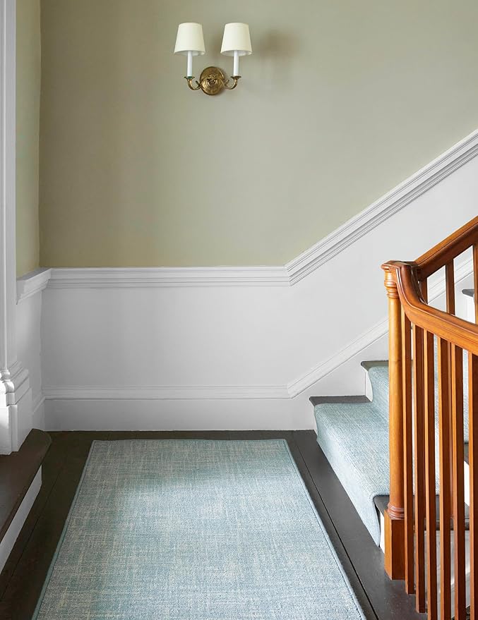 Dash and Albert Crosshatch Wool Area Rug - 6' x 9' Aegean Solid Hand Micro Hooked Accent Rug - Durable, High Traffic Areas Bedroom, Hallway, Stairs - Premium Luxury Hotel Quality Soft Breathable