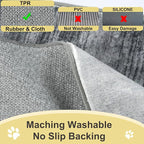 COMSLE Door Mat Soft Absorbent Indoor Front Entryway Rug Machine Washable Entrance Mats for Muddy Paws Non Slip Throw Rugs 32" x 48" Doormat for Inside Foyer Bedroom - Gray