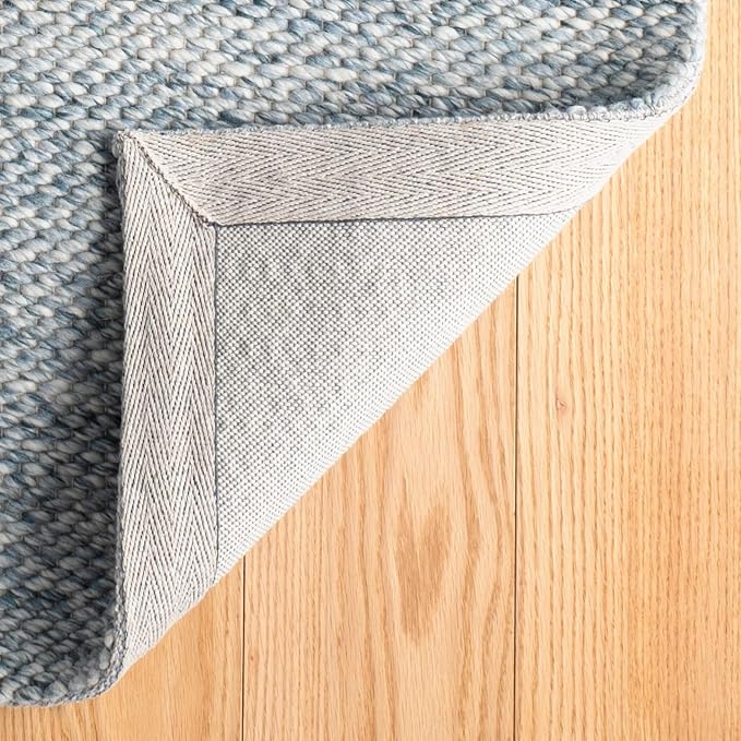 Dash and Albert Loggia Sky Wool Area Rug - 2' x 3' Sky Blue Solid Handwoven Accent Rug - Durable, Lightweight, Dining Room, Living Room, Bedroom - Premium Luxury Hotel Quality Soft Breathable
