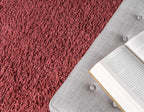 Unique Loom Davos Shag Collection Area Rug - Solid (9' x 12' Rectangle, Poppy)