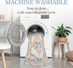 Lahome Boho 2x6 Hallway Runner Rug, Non-Slip Thin Washable Kitchen Rugs, Oriental Distressed Print Carpet Runner for Entryway Bedroom Bathroom Laundry