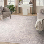 Nourison Home Astra Machine Washable Grey 7'10" x 10' Area Rug - Easy Clean, Non Shedding, Bed Room, Living Room, Dining Room, Kitchen (8' x 10')