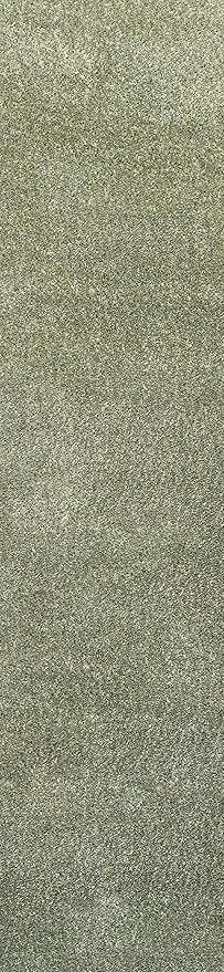 JONATHAN Y Haze Solid Low-Pile Green Runner Rug 2x8, Coastal,Bohemian,Minimalist,Classic, Easy-Cleaning for Living Room,Bedroom,Kitchen,Pet Friendly,Non-Shedding (SEU100O-28)