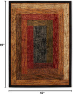 Home Dynamix Royalty Vega Contemporary Geometric Area Rug, Black/Brown, 5'2"x7'2"