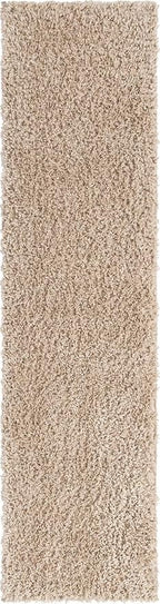Unique Loom Davos Shag Collection Area Rug - Solid (2' 2" x 8' Runner, Linen)