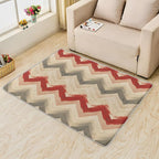 Chevron Pattern Rug, 6x8 Rug, Farmhouse Stripes Rugs for Living Room Bedroom, Stripes Large Area Rug, Washable Rug Non Slip Soft Indoor Carpet, Chevron Pattern Home & Room Decor