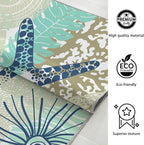 Tritard Coastal Area Rugs Nautical Beach Themed Non-Slip Machine Washable Rugs Modern Floor Carpet for Living Room Bedroom, 3x5, Navy