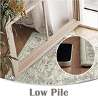 jinchan Fiora Hallway Runner Rug 3x10 Washable Runner - Vintage Floral Non Slip Low-Pile Soft Thin Faux Wool Kitchen Rug Distressed Carpet for Farmhouse Bedroom Laundry Room(3x10ft, Taupe)