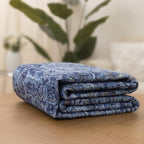ReaLife Rugs Machine Washable Area Rug Runner - Living Room Bedroom Bathroom Kitchen Entryway Office - Padded Low Pile Stain Resistant Premium - Boho Vintage Traditional - Lyle - Blue 3' x 5'