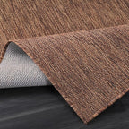 Beverly Rug Indoor Outdoor Rug 5x7, Washable Outside Carpet for Patio, Deck, Porch, Solid Modern Area Rug, Water Resistant, Gold Brown