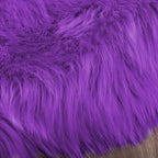 Latepis Purple Round Rugs 4ft Faux Fur Fluffy Shag Rug Machine Washable Sheepskin Rugs Shaggy Plush Soft Cute Carpet for Living Room Bedroom