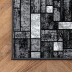 LUXE WEAVERS Modern Geometric Squares 10007 Gray 8x10 Area Rug