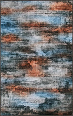 WILLSUN Washable Area Rugs, 2x3 Non-Slip Boho Small Area Rugs for Entryway, Kitchen, Bathroom, Machine Washable Vintage Rug, Indoor Floral Print Carpet for Home Decor, Kid & Pet Friendly Mat