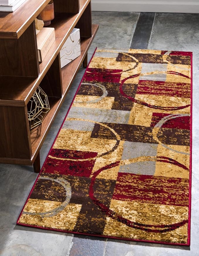Unique Loom Barista Collection Area Rug - Kouillou (2' 2" x 10' Runner, Multi/Brown)