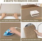 Braided Runner Rug 3x12 Ft Washable Runners for Hallways Non Slip Kitchen Runner Rug Cotton Long Entryway Runner Indoor, Woven Carpet for Hall Kitchen Entryway, Orange/Tan/Brown