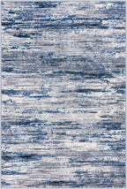 8x10 Modern Abstract Area Rug for Bedroom, Navy Blue Gray Neutral Multi Large Super Soft Washable Rugs with Non-Slip, Non-Shedding Carpet for Living Room, Indoor Door Mat For Office Home Décor