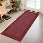 BEQHAUSE Indoor Door Mat 24" x 60", Dirt Trapper Door Mats Non-Slip Entryway Rugs Washable, Resist Dirt Absorbent Welcome Mat, Low Profile Floor Mats for Front Back Door and Entryway, Red