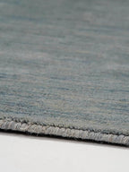 Hand Knotted Loom Wool ECO-Friendly Area Rugs - 6'x6', Square, Light Blue Color, Solid Plain Design, High Pile Handmade Anti Skid Area Rugs for Living Room, Bed Room (L00111)
