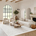 Nourison Home Versatile Ivory White 6' x 9' Area Rug - Easy Clean, Non Shedding, Bed Room, Living Room, Dining Room, Kitchen (6' x 9')