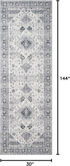 Loloi Skye Collection SKY-02 Silver/Grey 2'-6" x 12'-0" Runner Rug