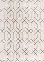 Marilyn Monroe Glam Collection Area Rug - Trellis (7'x 10' Rectangle, White Silver/ Silver)