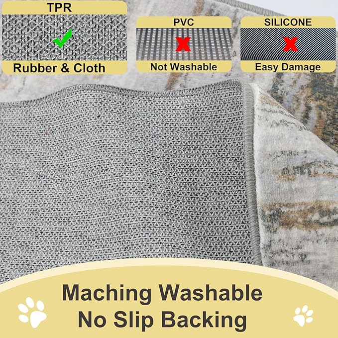 COMSLE Door Mat Soft Absorbent Indoor Front Entryway Rug Machine Washable Entrance Mats for Muddy Paws Non Slip Throw Rugs 24" x 36" Doormat for Inside Foyer Bedroom - Yellow