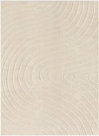LUXE WEAVERS Modern Geometric Wave Cream 2x3 Area Rug