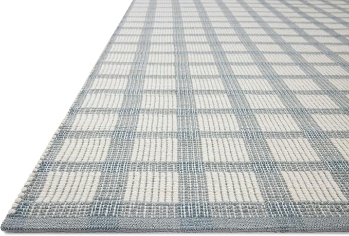 Loloi Magnolia Home by Joanna Gaines Ryder Collection RYD-02 Blue/Ivory 8'-6" x 11'-6" Area Rug