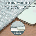 EARTHALL Washable Area Rug 3x5 Ft Non Slip Rugs for Entryway, Non Slip Braided Throw Rugs Door Mat Indoor Outdoor Entrance, Cotton Woven Carpet for Kitchen Foyer Front Door, Turquoise/Gray