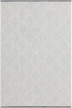 LUXE WEAVERS Modern Farmhouse White 5x7 Washable Area Rug, Anti-Slip Diamond Pattern Carpet