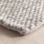 Dash and Albert Loggia Grey Handwoven Wool Rug, 3 X 5 Feet, Grey Solid Pattern - Premium Luxury Hotel Quality Soft Breathable Hypoallergenic Machine Washable Easy Care All Season Comfortable
