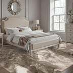 Abstract 8x10 Area Rugs: Modern Washable Rug for Living Room Bedroom Dining Room Indoor - Thin Low Pile Non-Slip Large Carpet - Beige Brown