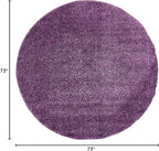 Unique Loom Solo Collection Area Rug - Calabasas (6' 1" Round, Violet)