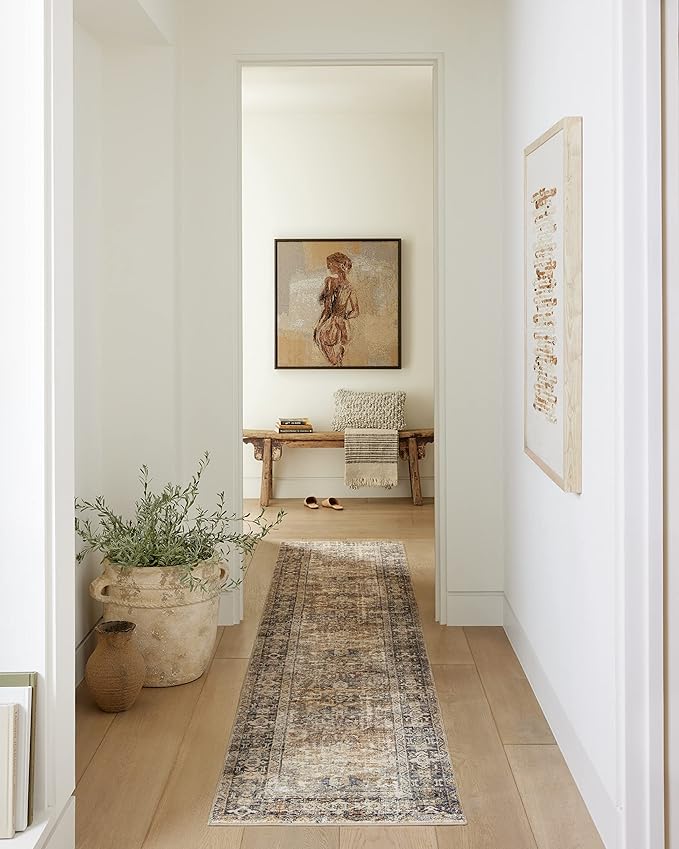 Loloi Amber Lewis Morgan Collection MOG-01 Sunset/Ink 5'-0" x 7'-0" 38" Thick Area Rug feat. CloudPile, Neutral, Room Décor, Vintage Inspired, Livingroom, Bedroom, Dining Area
