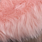 Latepis Pink 2x3 Faux Fur Rug for Bedroom Decor for Teen Girls Throw Fuzzy Fluffy Furry Sheepskin Rug for Sofa Cushion Luxury Home Décor Rectangle