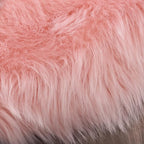 Latepis 5x7 Pink Fluffy Rug for Living Room Faux Sheepskin Fur Rugs Washable Area Rug Bedroom Shaggy Rugs for Sofa Floor for Grils Dorm Room Décor Pink Room Accessories