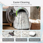 Enkor Area Soft Rugs 5x7 Washable Non Slip Boho Floor Rugs for Living Room Bedroom, Vintage Style Farmhouse Mat for Kitchen Entryway White & Grey