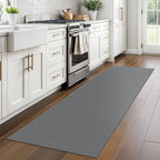 Braided Runner Rug 2x7 Ft Washable Runners for Hallways Non Slip Rubber Backed Kitchen Runners Cotton Entryway Runner Indoor, Woven Floor Carpet for Hall Kitchen Bedroom, Dark Grey/Grey