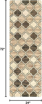 Lahome Moroccan Washable Kitchen Runner Rug - 2x6 Carpet Runners for Hallway 6Ft Non-Slip Throw Soft Laundry Room Print Distressed Modern Rug Runner for Bathroom Bedroom Entryway Living Room