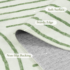 Lahome Abstract 10x14 Area Rugs for Living Room Bedroom, Soft Large Washable Rugs, Ultra-Thin Non-Slip Modern Dining Room Rug Non-Shedding Accent Carpet for Office, Green