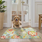 Lahome Collection Modern Floral Area Rug - 2’X 3’ Non-Slip Colorful Vintage Throw Area Rug Accent Distressed Floor Carpet for Living Room Bedrooms Decor (2’X 3’, Paisley)