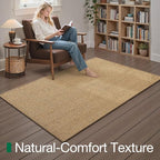 LUMI Handwoven Sisal Door Mat, Non-Slip Durable Entryway Mat, Welcome Front Doormat, Solid Floor Mats for Entrance, 36"x60", Herringbone Sisal