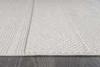 Beverly Rug Micro Loop Area Rug White 6x9 Modern Luxury Soft Boho Geometric Durable Indoor Area Rugs for Living Dining Room Office Stain Resistant Non Shedding Casual Indoor Carpet White 6 x 9