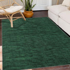 RUGSREAL 5x7 Living Room Area Rugs Modern Solid Color Area Rug Non-Slip Floor Carpet Indoor Washable Dining Room Contemporary Area Rug for Bedroom Kitchen Home Office, Dark Green