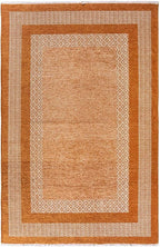 Alfa Rich 4x6 Burnt Orange Washable Area Rugs for Living Room Bedroom Kitchen Cotton Decor Rug