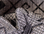Unique Loom Outdoor Trellis Collection Area Rug - Tribal Trellis (7' 1" x 10' Rectangle, Gray/ Black)